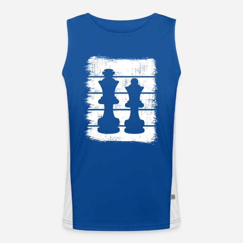 Dessin de pièces d’échecs Débardeur respirant contrasté Homme 
