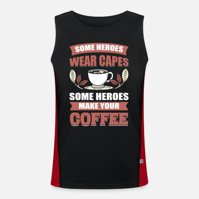 Manche Helden tragen Umhänge Manche Helden machen Funktionelles Kontrast-Tank Top für Männer 