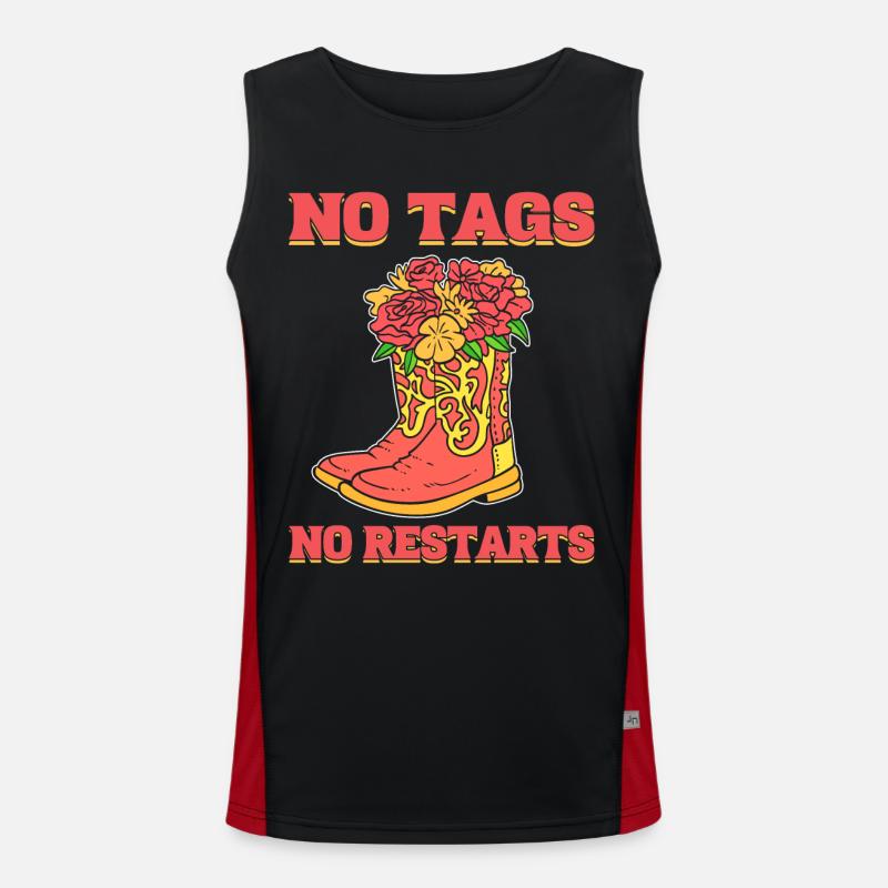 No Tags No Restarts Line Dance Line Dancing Men's Functional Contrast Tank Top 