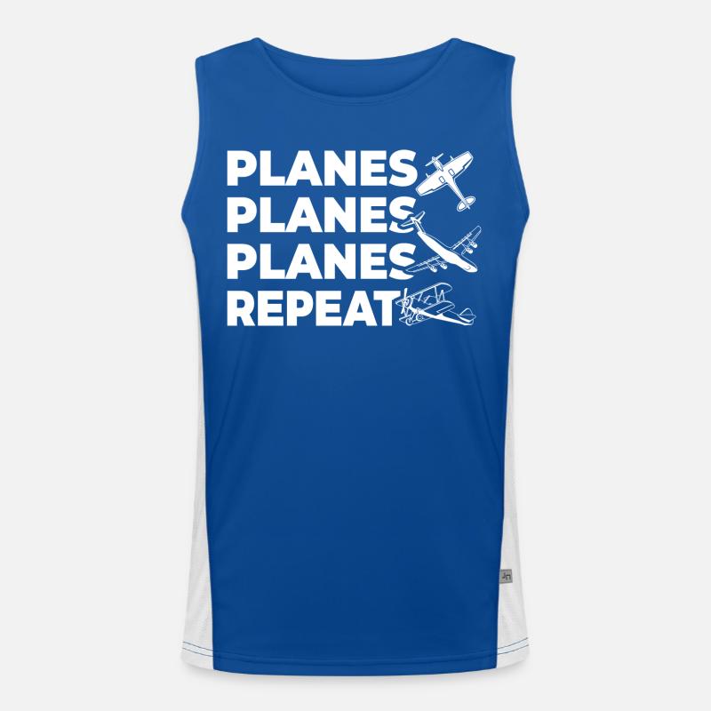 Flugzeuge Funktionelles Kontrast-Tank Top für Männer 