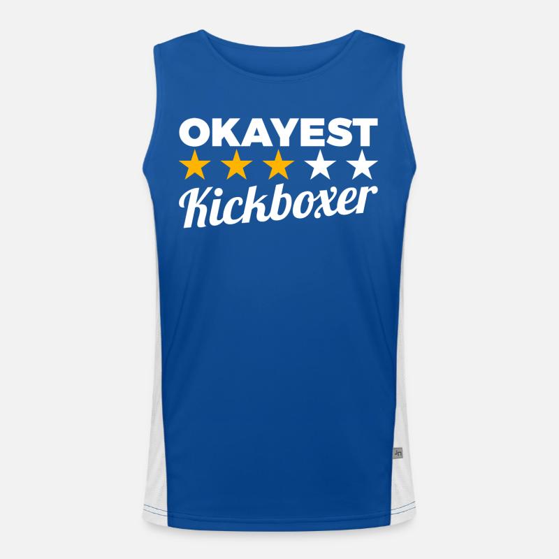 Durchschnittlicher Kickboxer Funktionelles Kontrast-Tank Top für Männer 