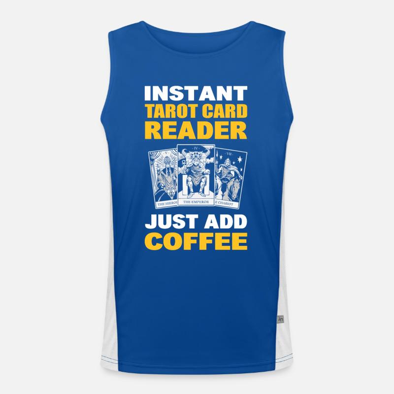 Instant Tarotkartenleser Einfach Kaffee Funktionelles Kontrast-Tank Top für Männer 