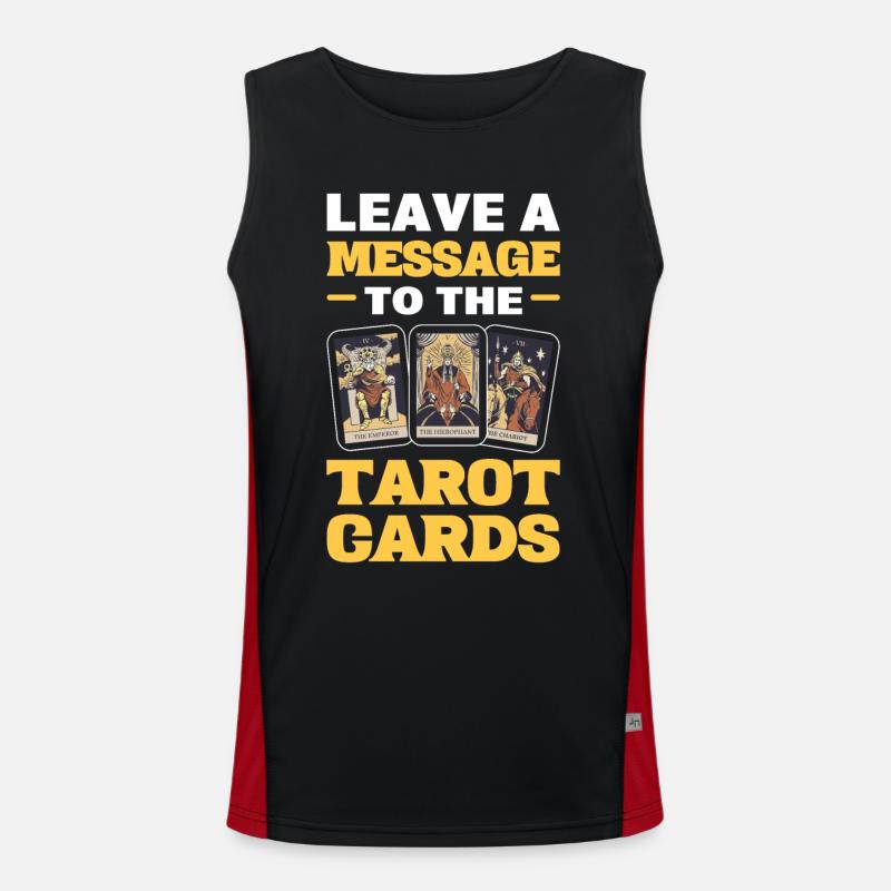 Tarot-Karten lesen Hinterlassen Sie eine Funktionelles Kontrast-Tank Top für Männer 