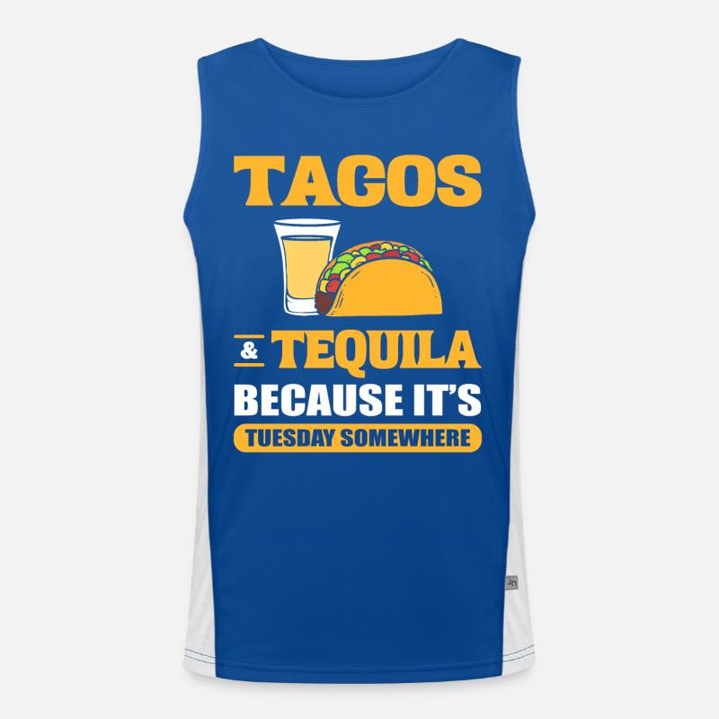 Tacos & Tequila Parce que c’est mardi quelque part Taco Débardeur respirant contrasté Homme 