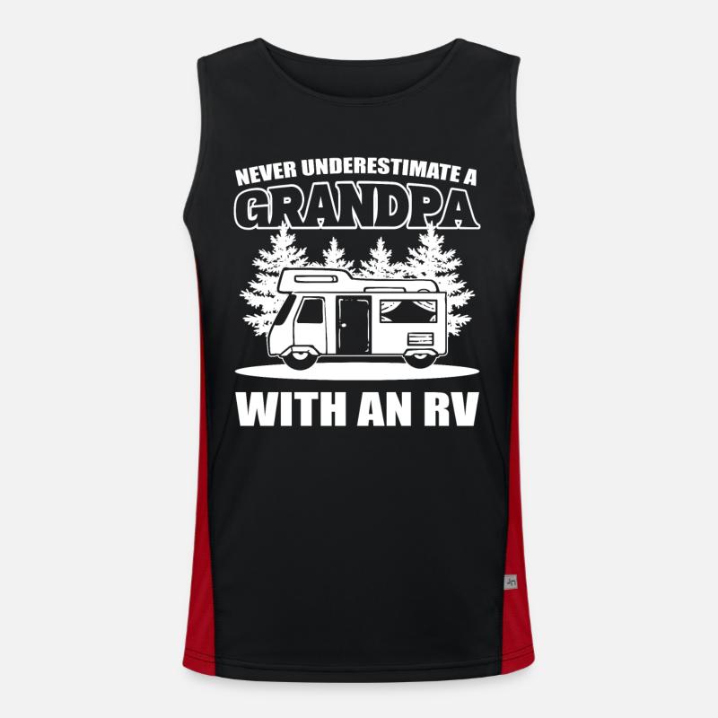 Unterschätzen Sie niemals einen Opa mit einem Funktionelles Kontrast-Tank Top für Männer 