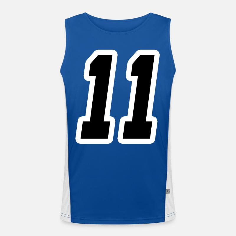 Nummer elf 11 Funktionelles Kontrast-Tank Top für Männer 