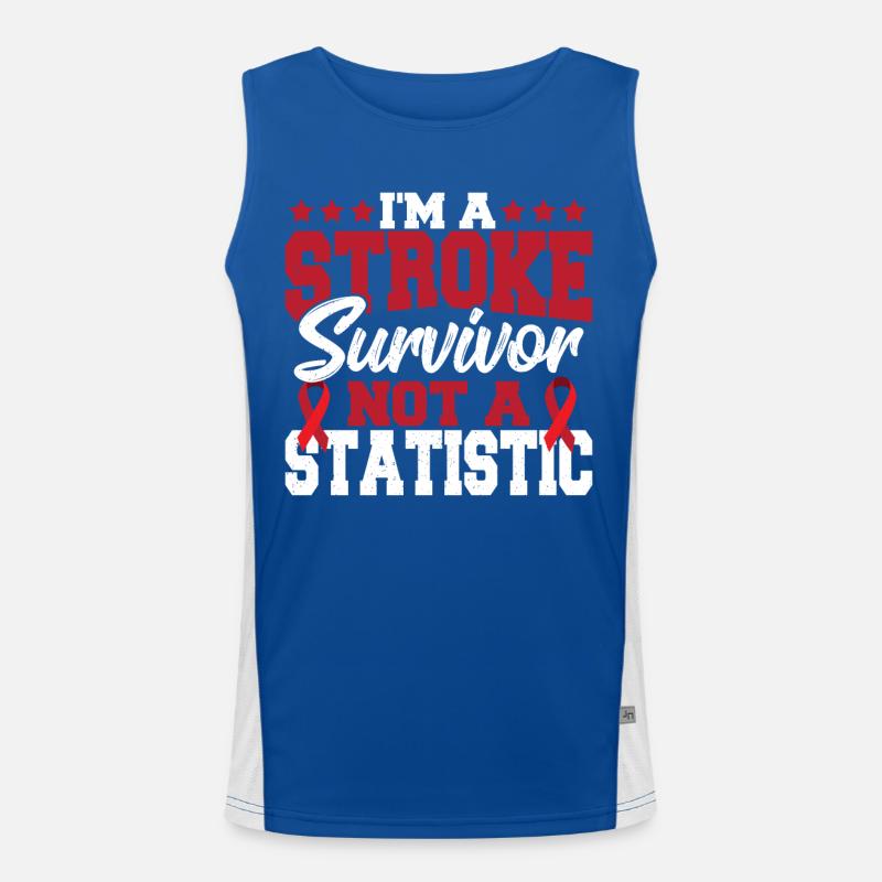 I'm A Stroke Survivor Not A Statistic Stroke Men's Functional Contrast Tank Top 