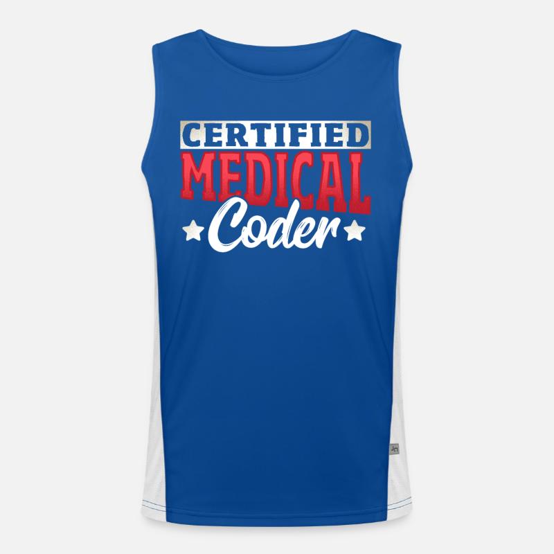 Certified Medical Coder Medical Coder Medical Men's Functional Contrast Tank Top 