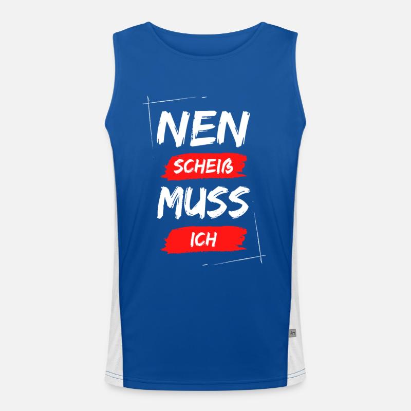 Nen scheiß muss ich Funktionelles Kontrast-Tank Top für Männer 