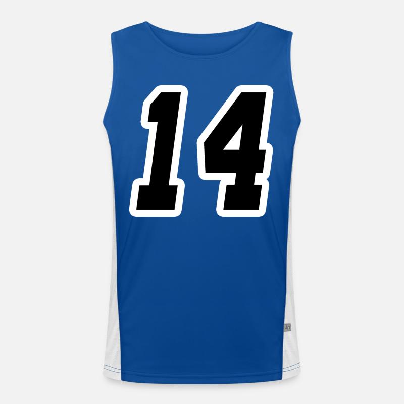 Nummer vierzehn 14 Funktionelles Kontrast-Tank Top für Männer 
