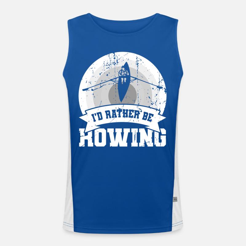 I'd rather row Men's Functional Contrast Tank Top 