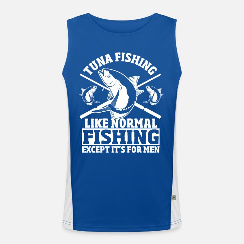 pêche au thon comme une pêche normale, à l’exception des Débardeur respirant contrasté Homme 