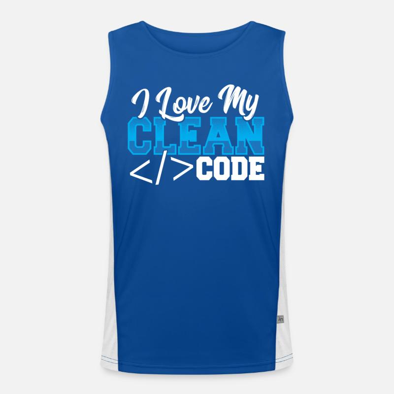 Programming I Love My Clean Code Web Developer Men's Functional Contrast Tank Top 