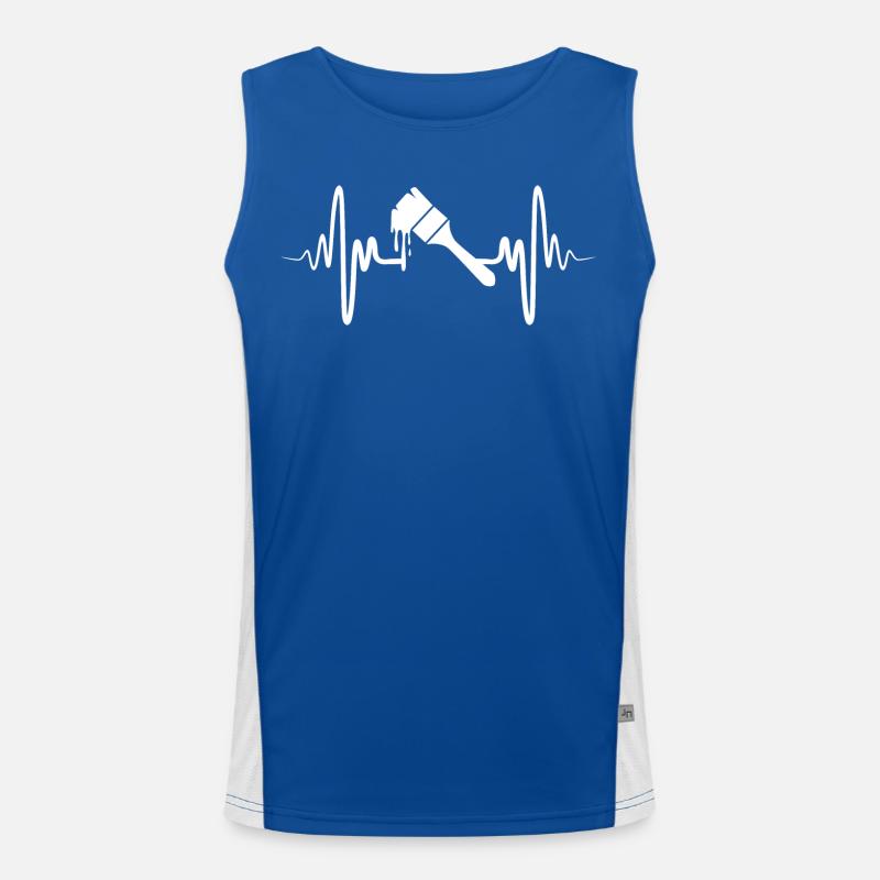 Painter Brush Men's Functional Contrast Tank Top 