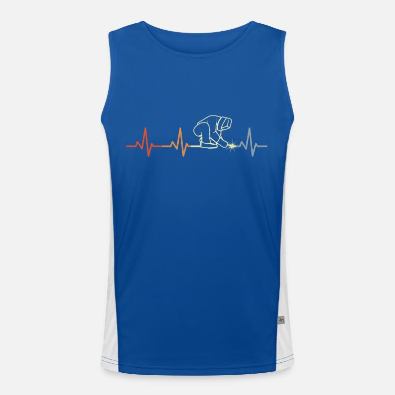 Ligne de coeur de soudage Débardeur respirant contrasté Homme 