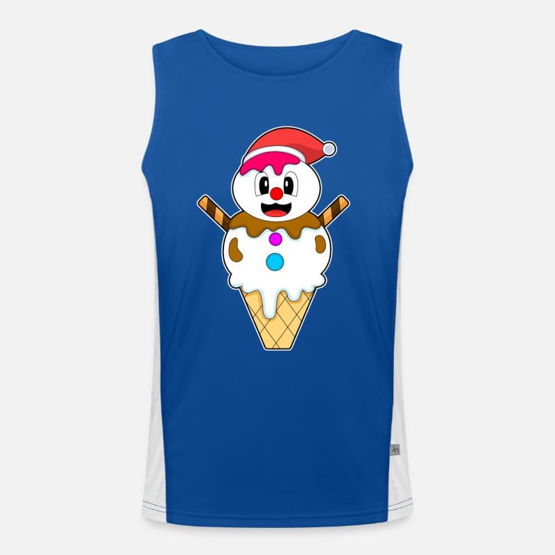 Glace gaufre de Noël Snowman Débardeur respirant contrasté Homme 