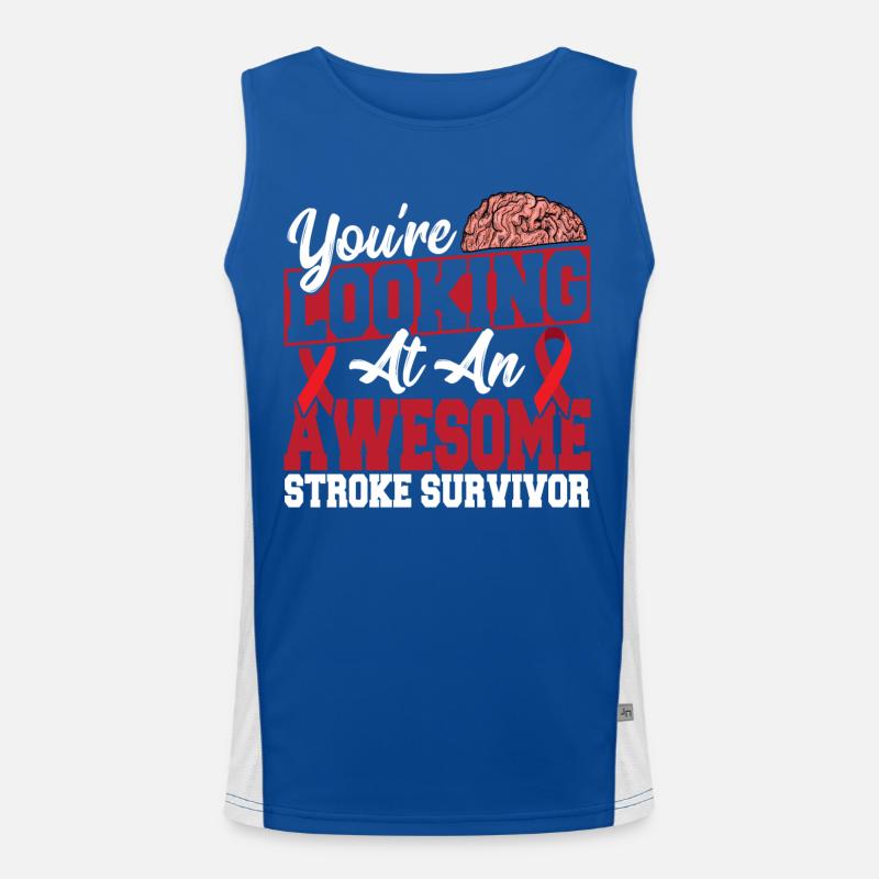 Schlaganfall-Bewusstsein Sie sehen einen Funktionelles Kontrast-Tank Top für Männer 