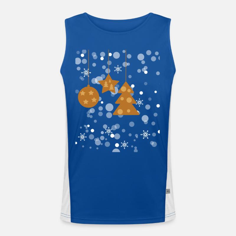 WEIHNACHTSDEKO MIT SCHNEEFLOCKEN Funktionelles Kontrast-Tank Top für Männer 