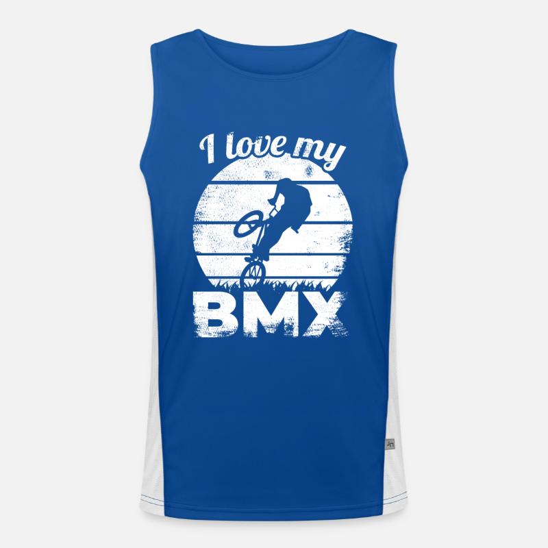 BMX Rider Saying Men's Functional Contrast Tank Top 
