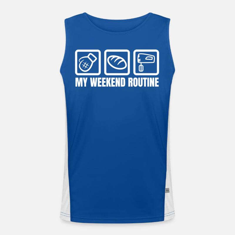 Fun Bakery Weekend Men's Functional Contrast Tank Top 