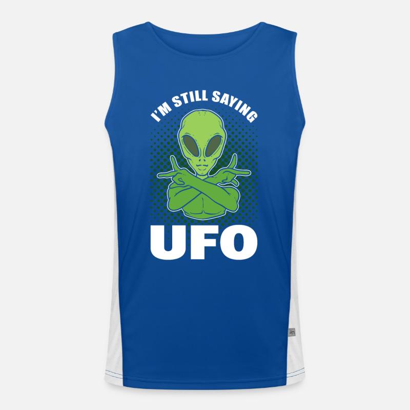 I'm Still Saying UFO Alien Funktionelles Kontrast-Tank Top für Männer 
