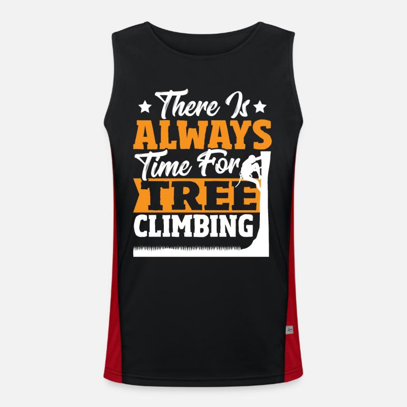 There Is Always Time For Tree Climbing Tree Men's Functional Contrast Tank Top 