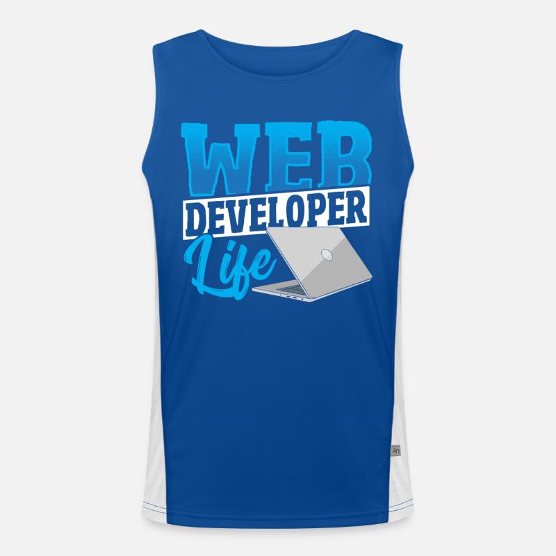 Web Developer Life Web Developer Programmer Men's Functional Contrast Tank Top 