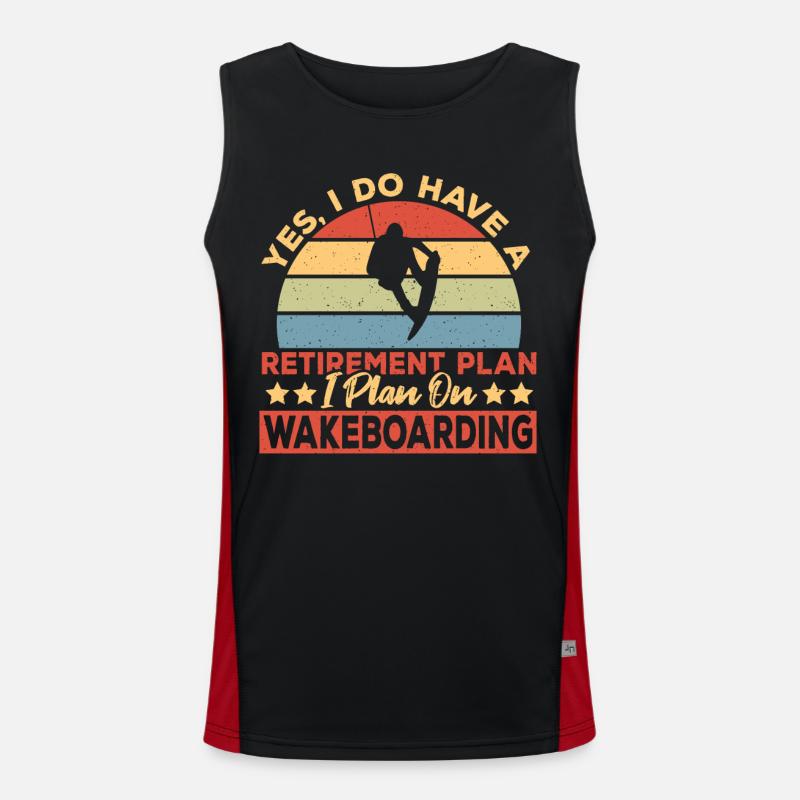 Wakeboarder Retirement Plan Wakeboarding Funktionelles Kontrast-Tank Top für Männer 