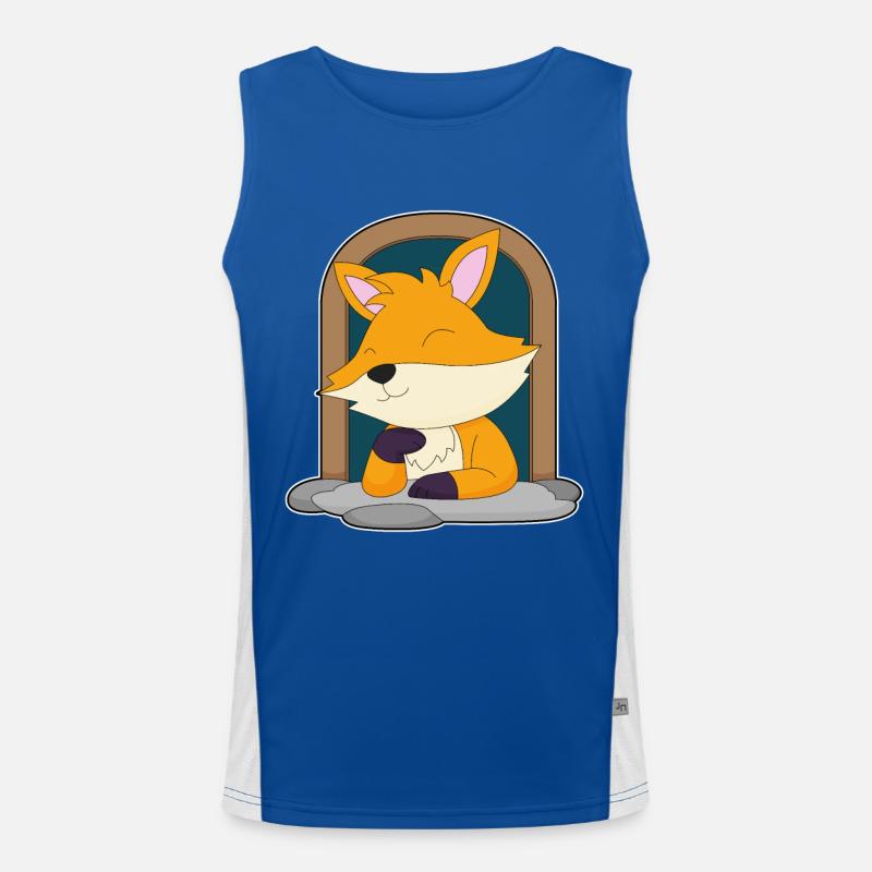 Süßer Fuchs Funktionelles Kontrast-Tank Top für Männer 