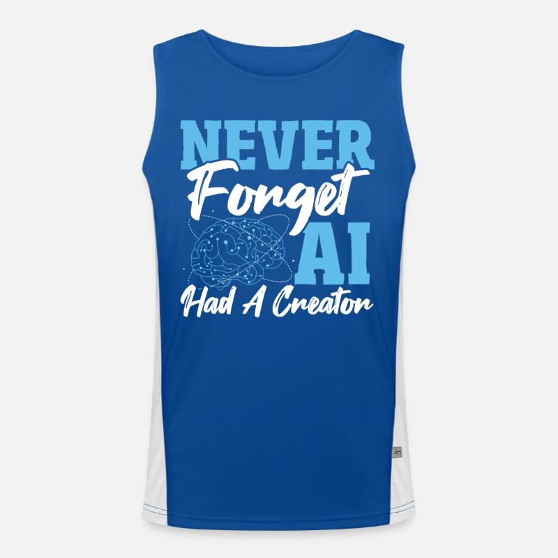 Robot AI Computer Scientist AI Machine Learning Men's Functional Contrast Tank Top 