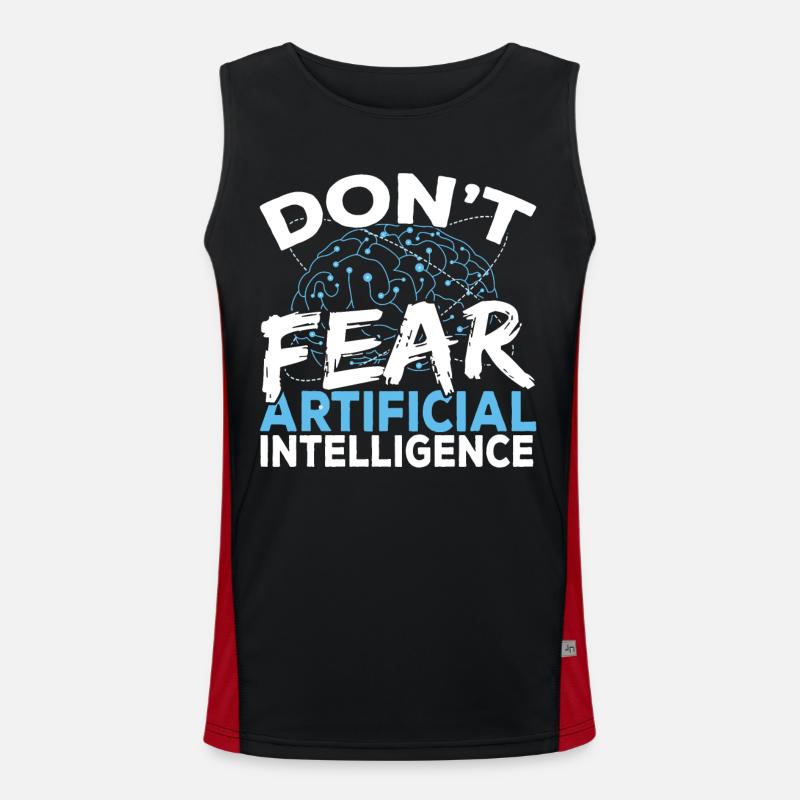 Digital Brain AI Deep Learning Neural Network AI Men's Functional Contrast Tank Top 