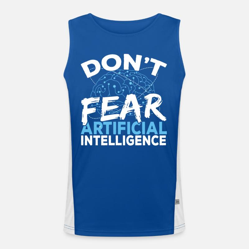 Digital Brain AI Deep Learning Neural Network AI Men's Functional Contrast Tank Top 