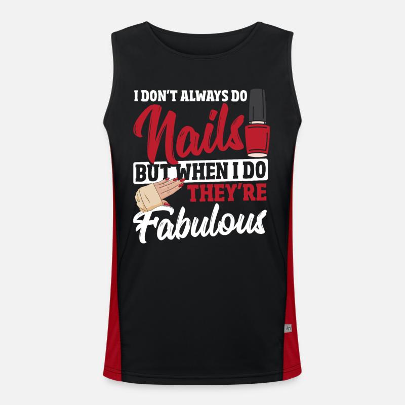 Nail Technician Acryl Nails Nail Salon Men's Functional Contrast Tank Top 