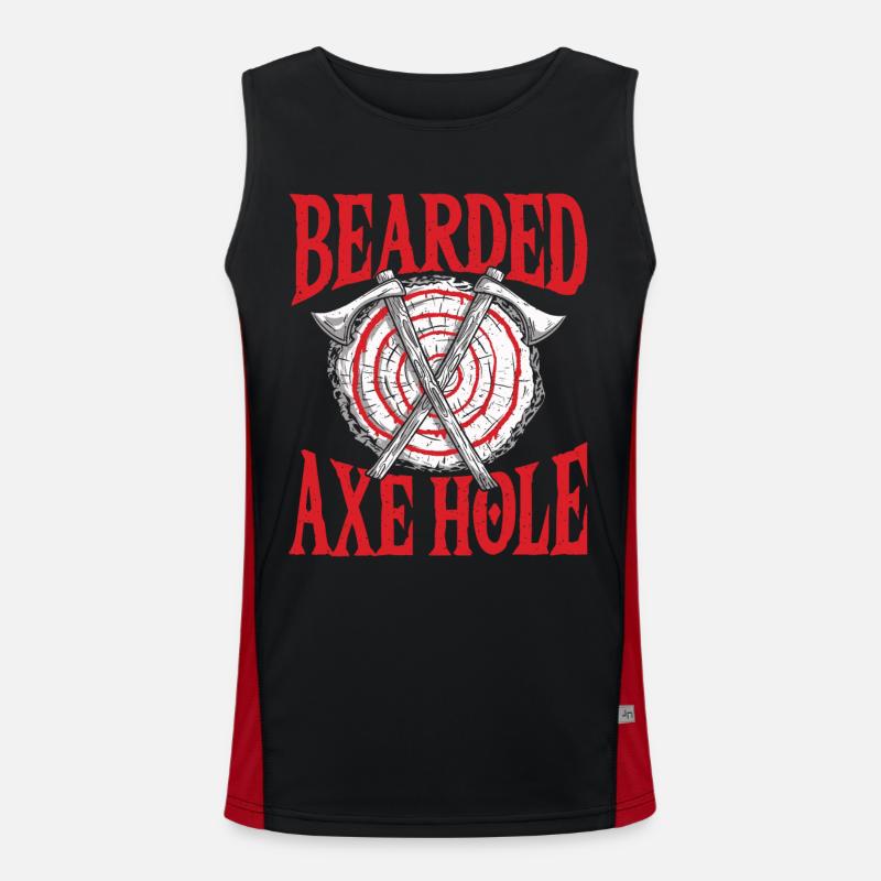 Axe Logger Axe Throwing Lover Tomahawk Throwing Men's Functional Contrast Tank Top 