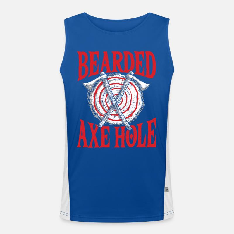 Axe Logger Axe Throwing Lover Tomahawk Throwing Men's Functional Contrast Tank Top 