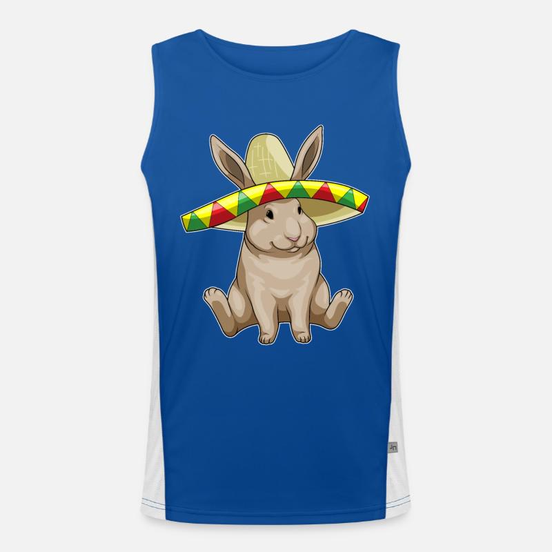 Bunny Sombrero Men's Functional Contrast Tank Top 