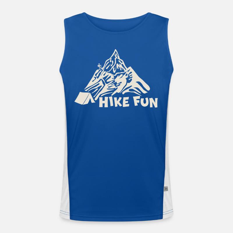 Wanderspaß [Weiß] Funktionelles Kontrast-Tank Top für Männer 