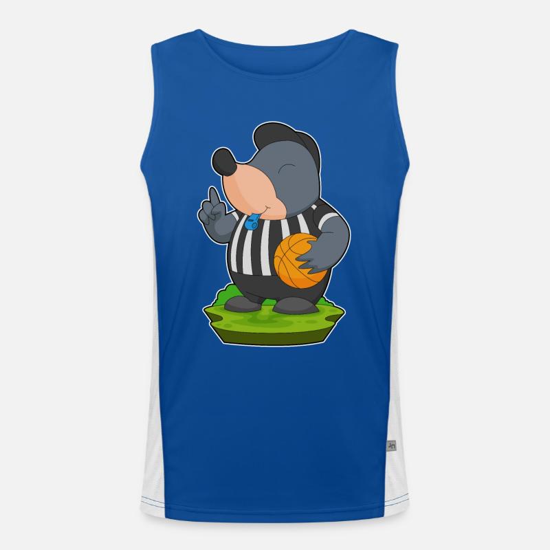 Mole Referee Basketball Men's Functional Contrast Tank Top 