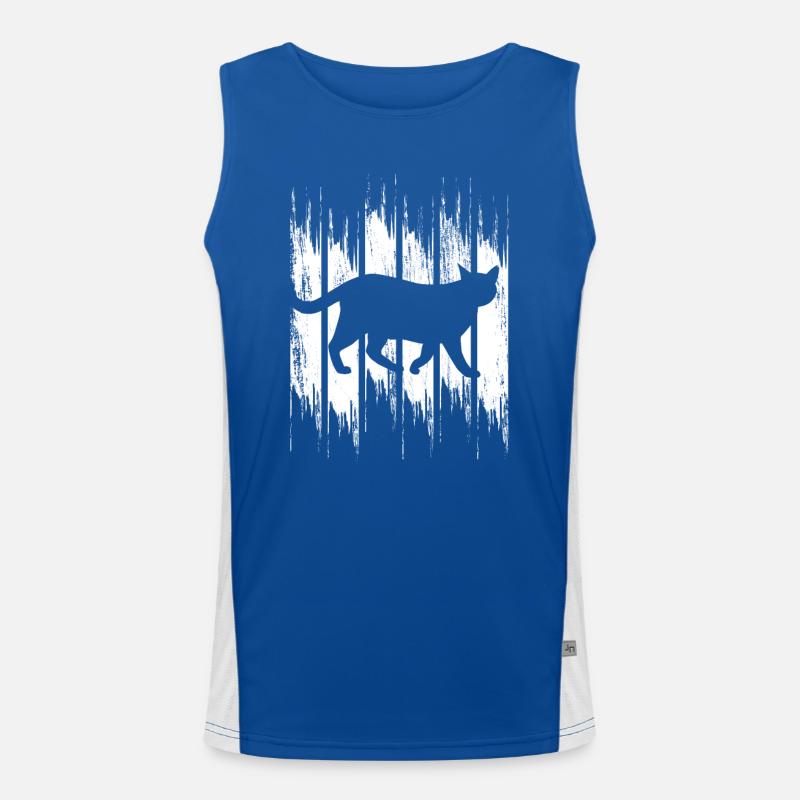 Drôle de chat Débardeur respirant contrasté Homme 