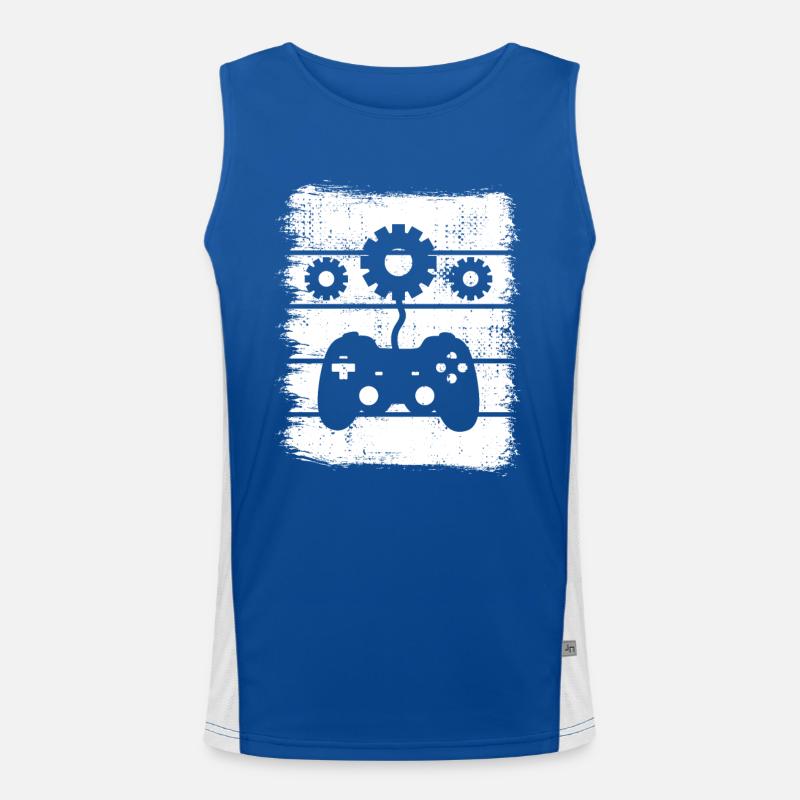 Game Design Funktionelles Kontrast-Tank Top für Männer 