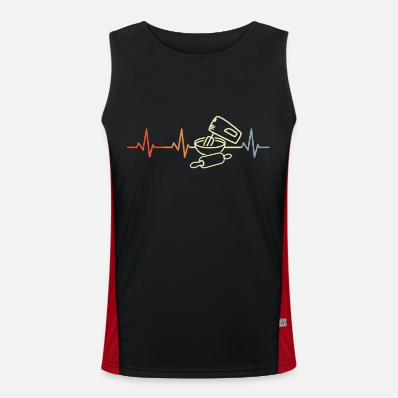 Kitchen Gadget Pulse - Men's Functional Contrast Tank Top  - black/red