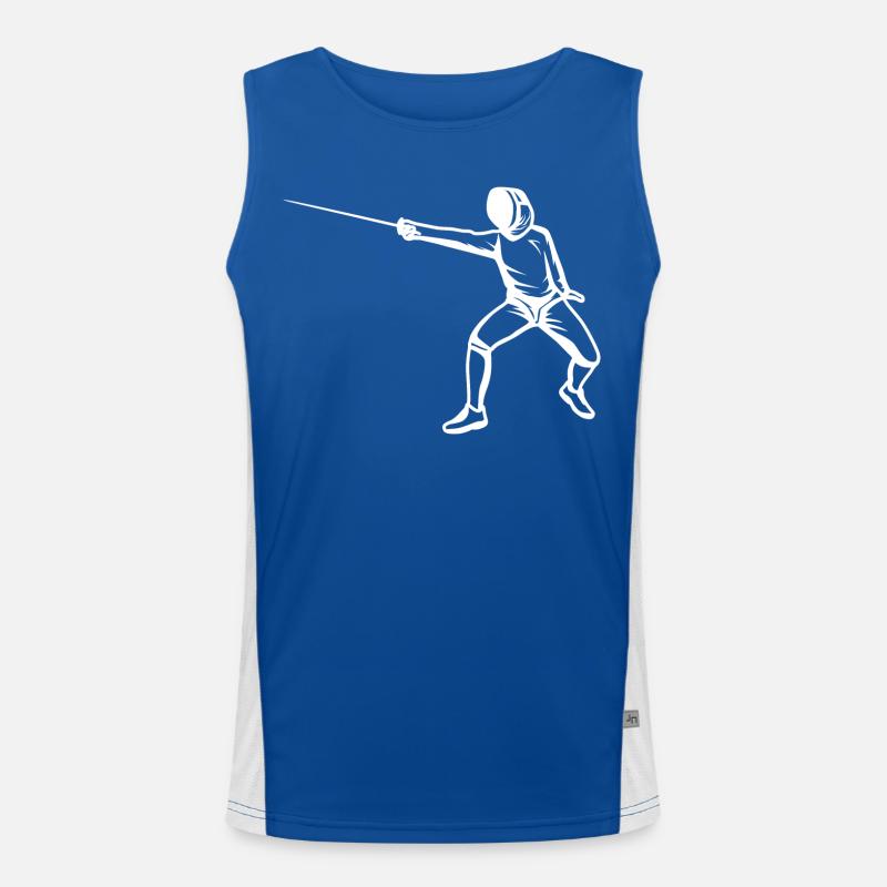 Fechter Skizze Funktionelles Kontrast-Tank Top für Männer 