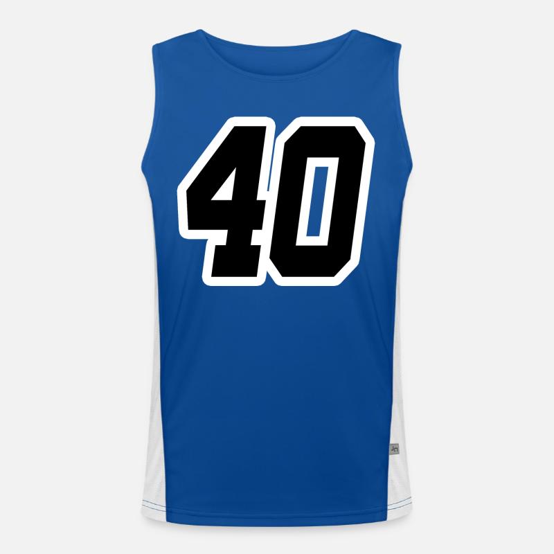 Nummer vierzig 40 Funktionelles Kontrast-Tank Top für Männer 