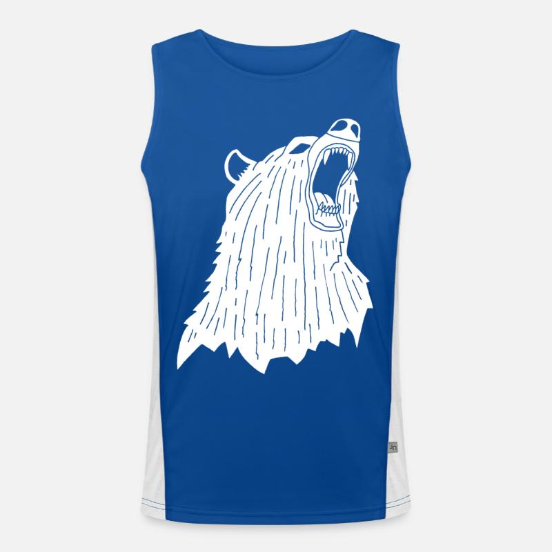 Wütender Eisbär Funktionelles Kontrast-Tank Top für Männer 