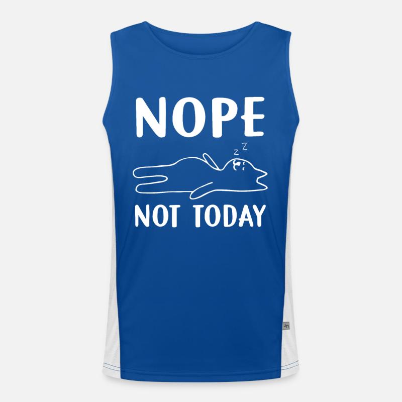 Nope not today Funktionelles Kontrast-Tank Top für Männer 