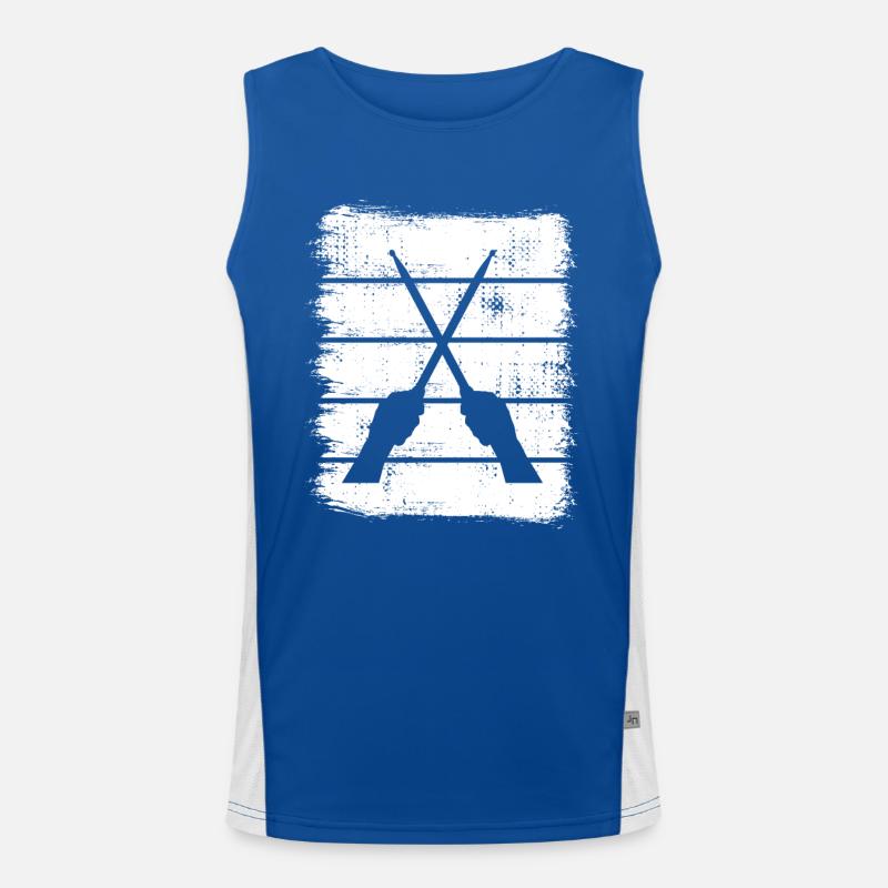 Drumsticks Drawing Men's Functional Contrast Tank Top 