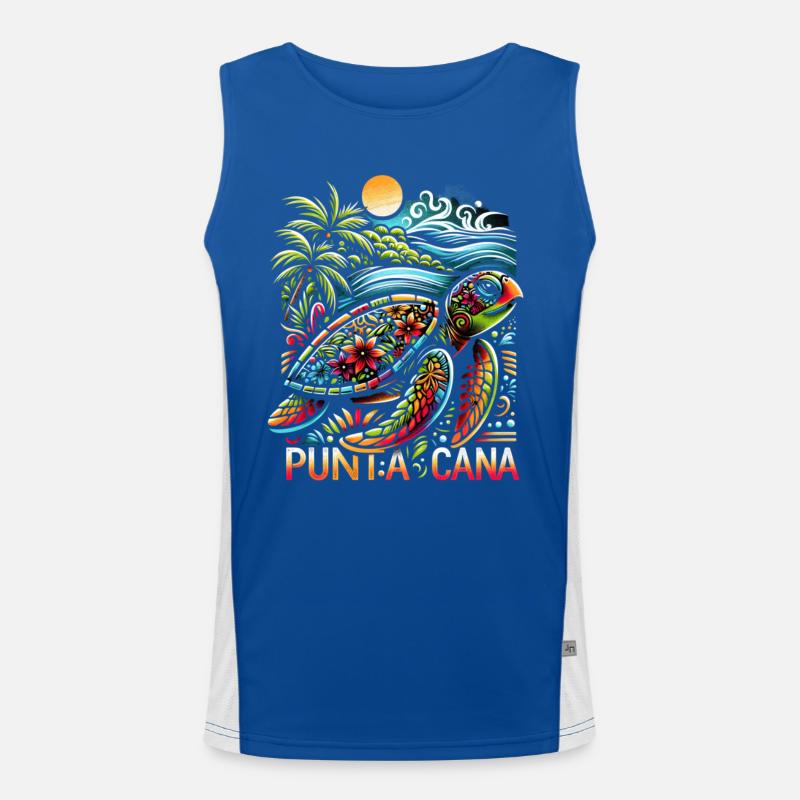 Punta Cana Vibes Funktionelles Kontrast-Tank Top für Männer 
