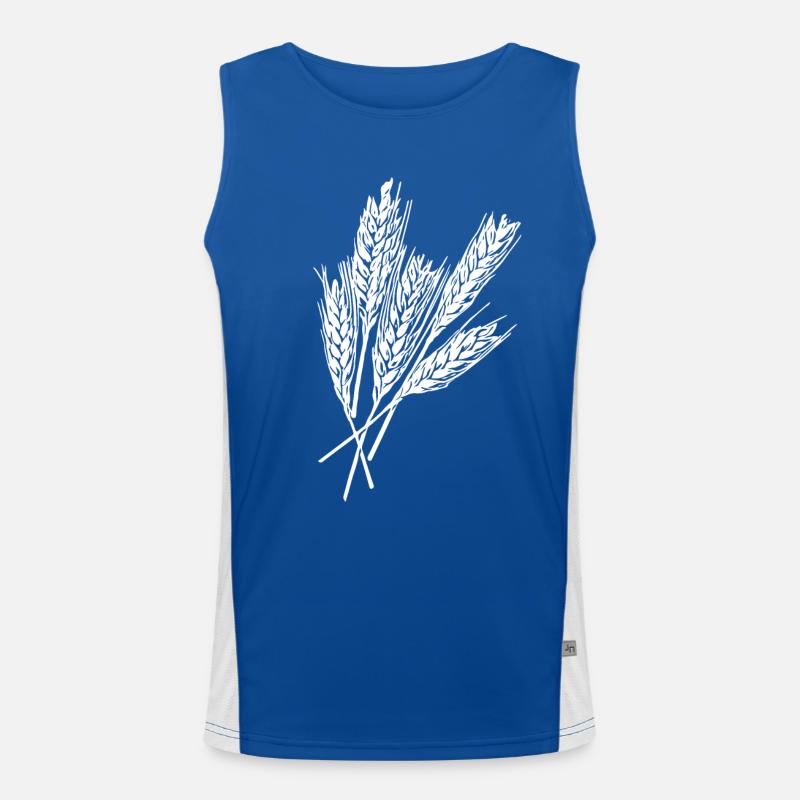 5 wheat ears Men's Functional Contrast Tank Top 
