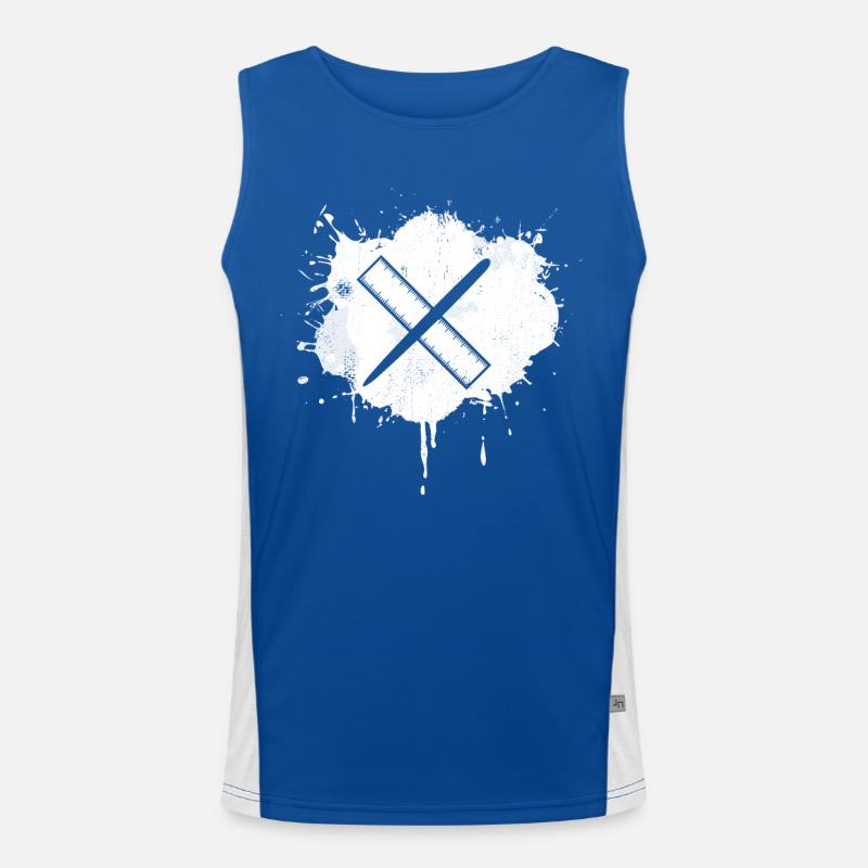 Stift Lineal Funktionelles Kontrast-Tank Top für Männer 