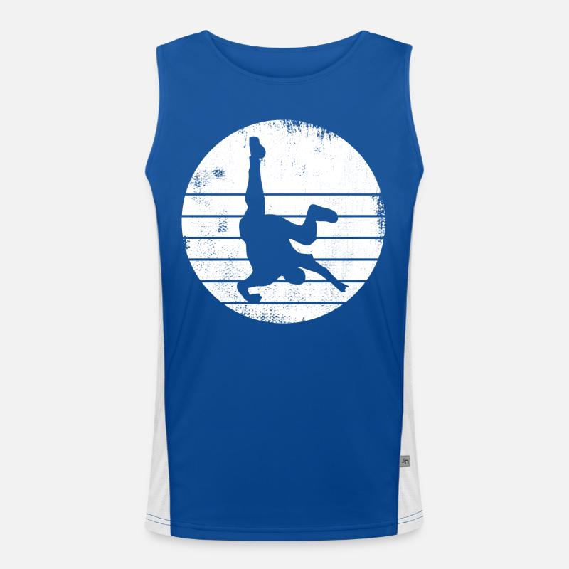 Breakdancer Sketch Funktionelles Kontrast-Tank Top für Männer 